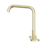 An image of Nero Tapware Mecca Bath/Kitchen Set Edge Spout Brushed Gold