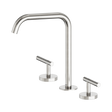 An image of Nero Tapware Mecca Bath/Kitchen Set Edge Spout Brushed Nickel