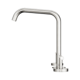 An image of Nero Tapware Mecca Bath/Kitchen Set Edge Spout Brushed Nickel