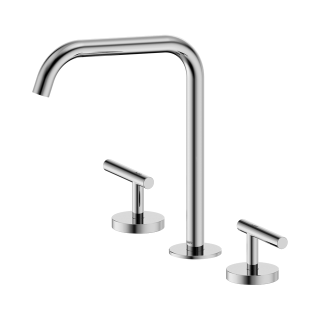 An image of Nero Tapware Mecca Bath/Kitchen Set Edge Spout Chrome