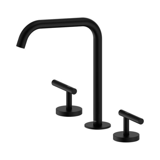 An image of Nero Tapware Mecca Bath/Kitchen Set Edge Spout Matte Black