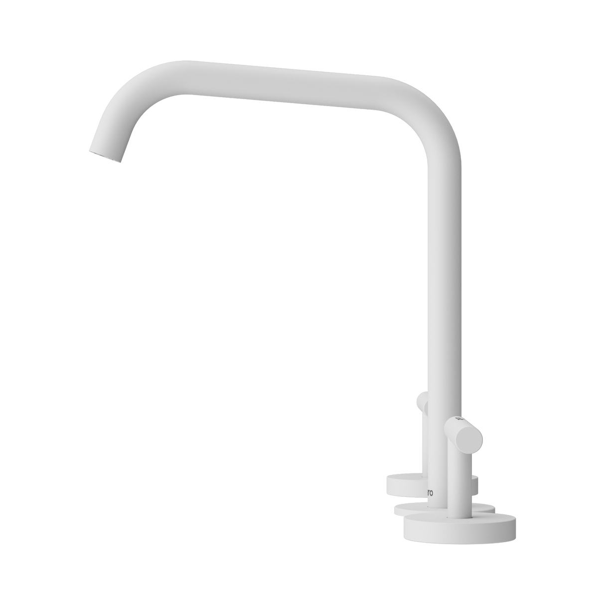 An image of Nero Tapware Mecca Bath/Kitchen Set Edge Spout Matte White