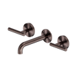An image of Nero Tapware Mecca Wall Basin/Bath Set 160mm Spout Brushed Bronze
