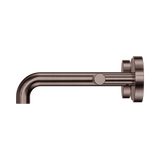 An image of Nero Tapware Mecca Wall Basin/Bath Set 160mm Spout Brushed Bronze