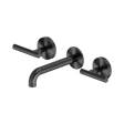 An image of Nero Tapware Mecca Wall Basin/Bath Set 160mm Spout Gun Metal