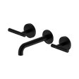 An image of Nero Tapware Mecca Wall Basin/Bath Set 160mm Spout Matte Black