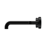 An image of Nero Tapware Mecca Wall Basin/Bath Set 185mm Spout Matte Black