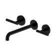 An image of Nero Tapware Mecca Wall Basin/Bath Set 220mm Spout Matte Black
