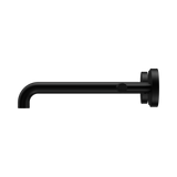 An image of Nero Tapware Mecca Wall Basin/Bath Set 220mm Spout Matte Black