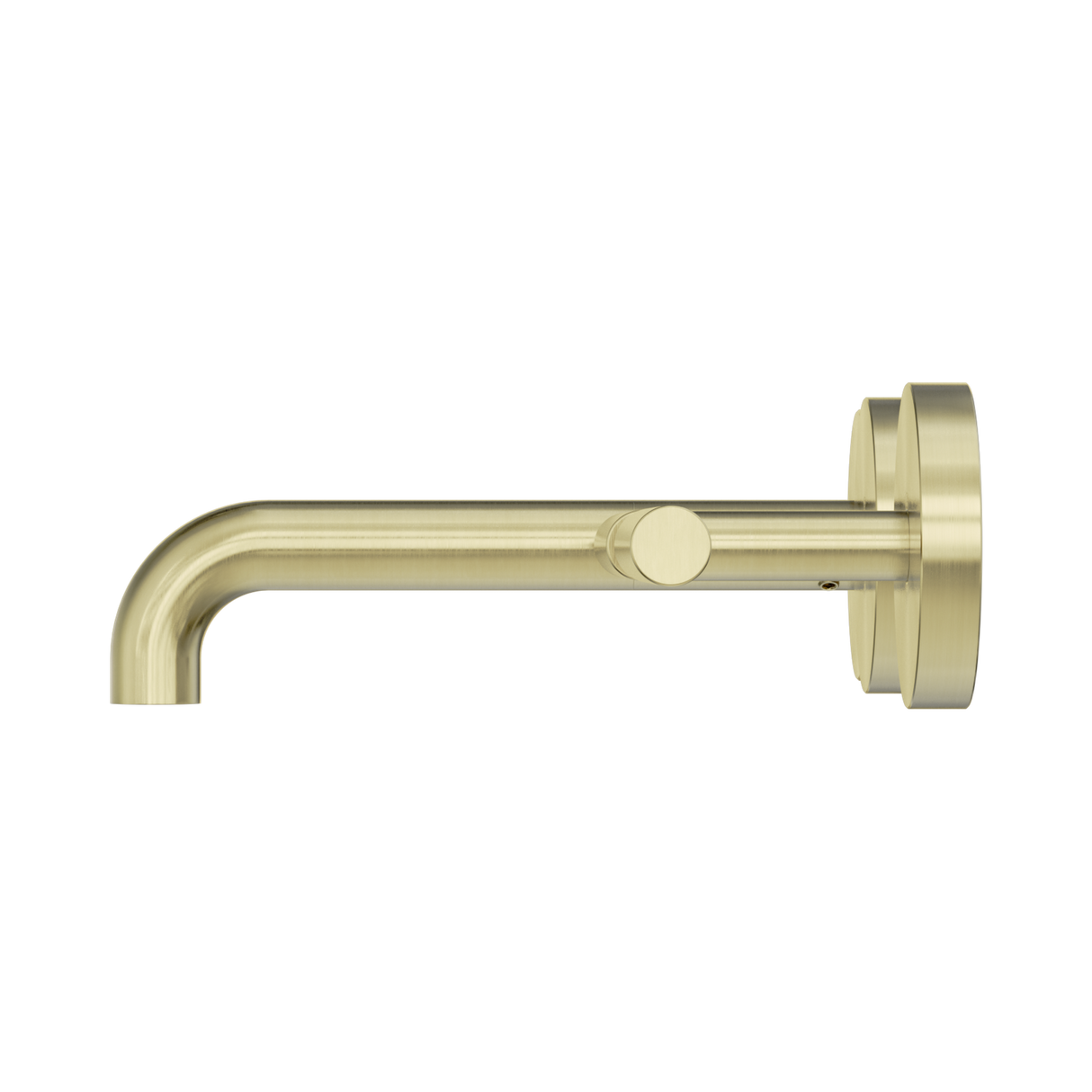 An image of Nero Tapware Mecca Wall Basin/Bath Set 160mm Offset Spout Brushed Gold