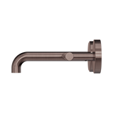 An image of Nero Tapware Mecca Wall Basin/Bath Set 160mm Offset Spout Brushed Bronze