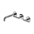 An image of Nero Tapware Mecca Wall Basin/Bath Set 160mm Offset Spout Chrome