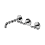 An image of Nero Tapware Mecca Wall Basin/Bath Set 160mm Offset Spout Chrome
