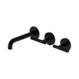 An image of Nero Tapware Mecca Wall Basin/Bath Set 160mm Offset Spout Matte Black