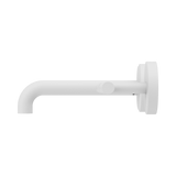 An image of Nero Tapware Mecca Wall Basin/Bath Set 160mm Offset Spout Matte White