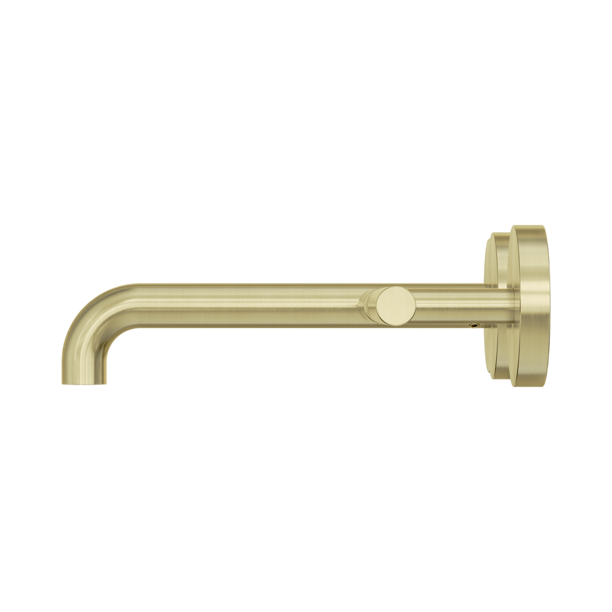 An image of Nero Tapware Mecca Wall Basin/Bath Set 185mm Offset Spout Brushed Gold