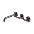 An image of Nero Tapware Mecca Wall Basin/Bath Set 185mm Offset Spout Brushed Bronze