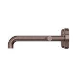 An image of Nero Tapware Mecca Wall Basin/Bath Set 185mm Offset Spout Brushed Bronze