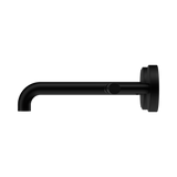 An image of Nero Tapware Mecca Wall Basin/Bath Set 185mm Offset Spout Matte Black