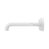 An image of Nero Tapware Mecca Wall Basin/Bath Set 185mm Offset Spout Matte White
