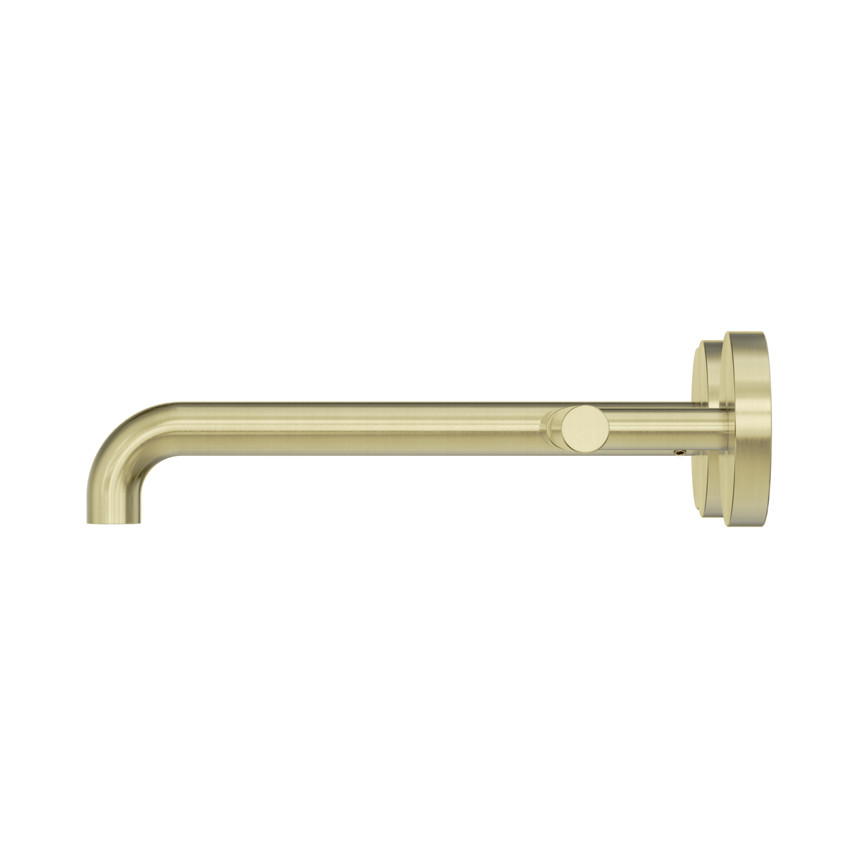 An image of Nero Tapware Mecca Wall Basin/Bath Set 220mm Offset Spout Brushed Gold