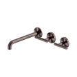 An image of Nero Tapware Mecca Wall Basin/Bath Set 220mm Offset Spout Brushed Bronze