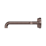 An image of Nero Tapware Mecca Wall Basin/Bath Set 220mm Offset Spout Brushed Bronze