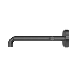 An image of Nero Tapware Mecca Wall Basin/Bath Set 220mm Offset Spout Gun Metal
