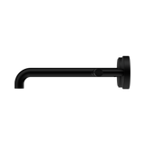 An image of Nero Tapware Mecca Wall Basin/Bath Set 220mm Offset Spout Matte Black