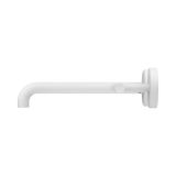 An image of Nero Tapware Mecca Wall Basin/Bath Set 220mm Offset Spout Matte White
