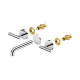 An image of Nero Tapware Mecca Wall Basin/Bath Set 160mm Spout Trim kits Only Chrome