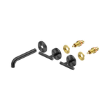 An image of Nero Tapware Mecca Wall Basin/Bath Set 160mm Spout Trim kits Only Gun Metal