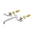 An image of Nero Tapware Mecca Wall Basin/Bath Set 185mm Spout Trim kits Only Brushed Nickel