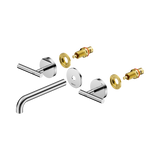 An image of Nero Tapware Mecca Wall Basin/Bath Set 185mm Spout Trim kits Only Chrome
