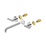 An image of Nero Tapware Mecca Wall Basin/Bath Set 220mm Spout Trim kits Only Chrome