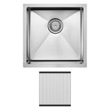 Hana Anti-Scratch 32L Single Kitchen Sink Kit, Stainless Steel