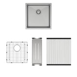 Hana 32L Single Kitchen Sink Kit, Stainless Steel