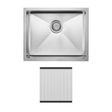 Hana Anti-Scratch 40L Single Kitchen Sink Kit, Stainless Steel