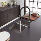 Hana 27L/27L Double Kitchen Sink, PVD Carbon Metal
