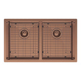 Hana 27L/27L Double Kitchen Sink, PVD Brushed Copper