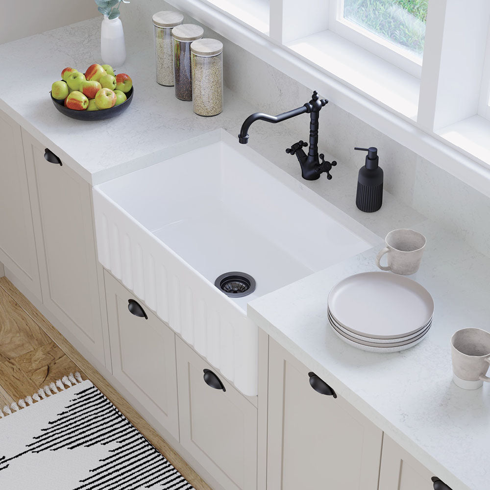 Olivia Single Butler Sink, Medium