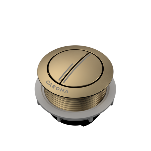 Caroma Bezel/Button Round Metal Brushed Brass