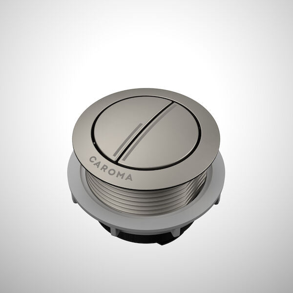 Caroma Bezel/Button Round Metal Brushed Nickel