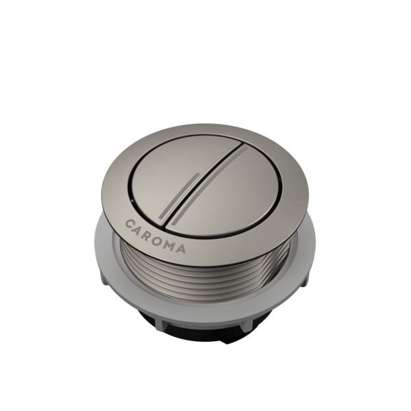Caroma Bezel/Button Round Metal Brushed Nickel