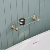 Lillian Glass Shelf Urban Brass