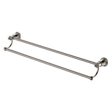 Lillian Double Towel Rail Brushed Nickel