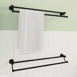 Lillian Double Towel Rail Matt Black