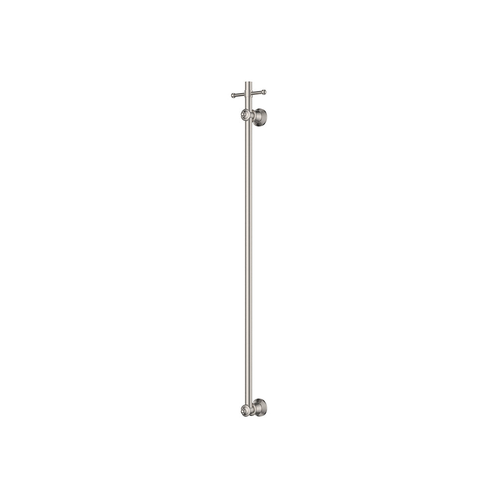 Lillian Vertical Heated Towel Rail 93 x 1000mm Brushed Nickel