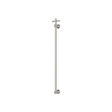 Lillian Vertical Heated Towel Rail 93 x 1000mm Brushed Nickel