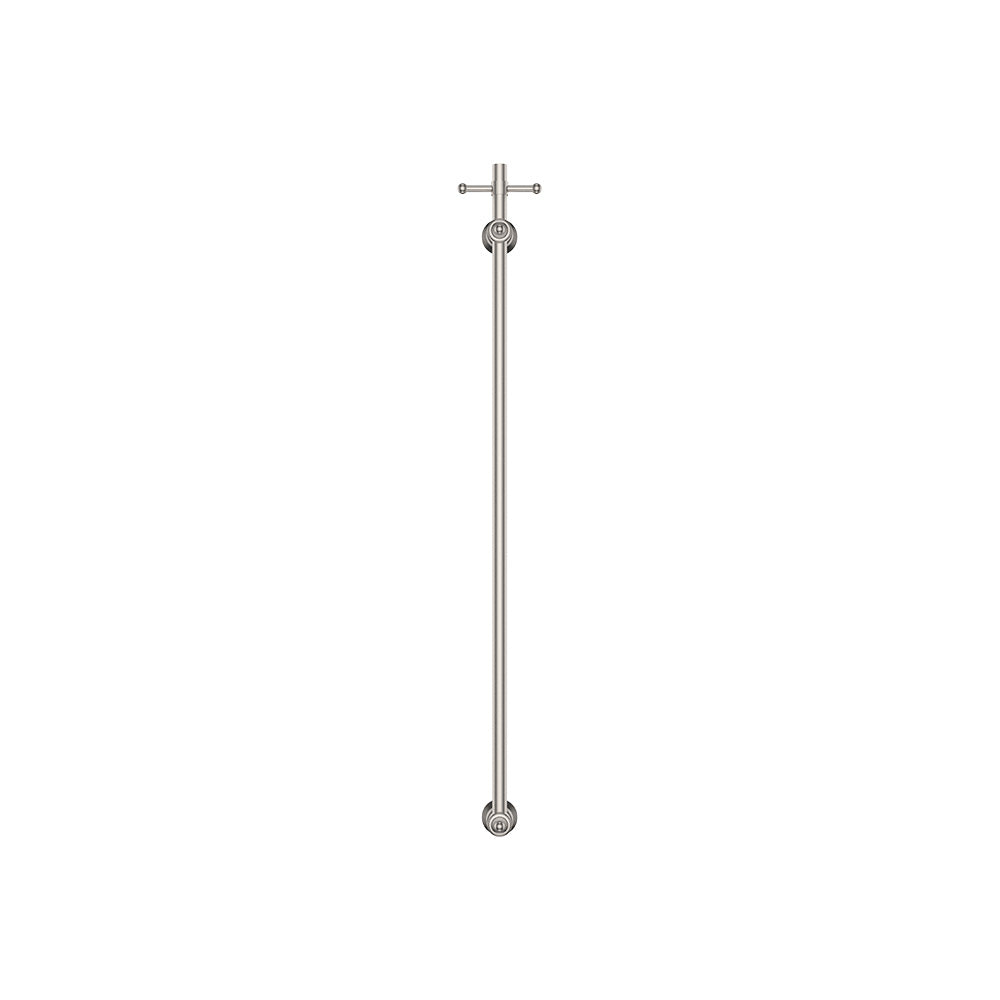 Lillian Vertical Heated Towel Rail 93 x 1000mm Brushed Nickel